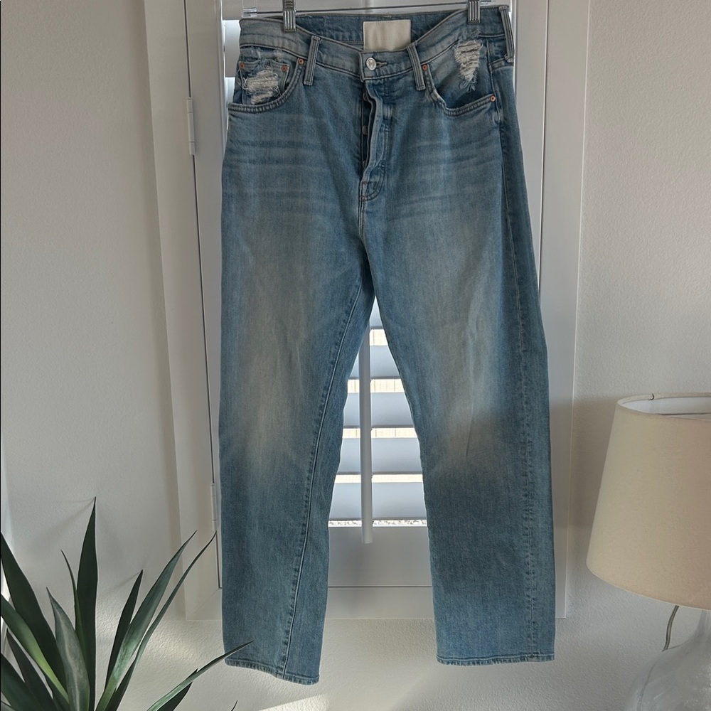 MOTHER Women's Straight Leg Jeans - Light Blue
